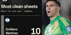 两获雅辛奖的含金量！大马丁完成10场零封，本届南美世预赛最多